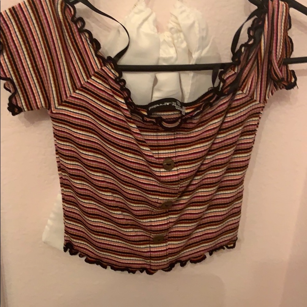 Shirt-crop top